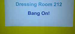 Our dressing room at the National Theatre, London