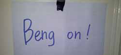 The sign on our dressing room door :o)