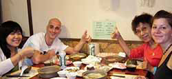 Barbeque, you each cook your own dish. With Lizzie our and Grace who was our translator from our 2002 tour of Taiwan